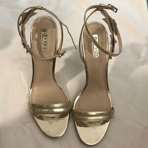 Gold sparkly heels